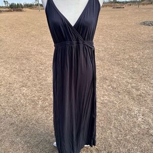 Elegant Black Maternity Maxi Dress